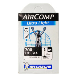 Michelin Chambre à Air Aircomp Ultralight 650 * 18 - 23 Presta 40mm