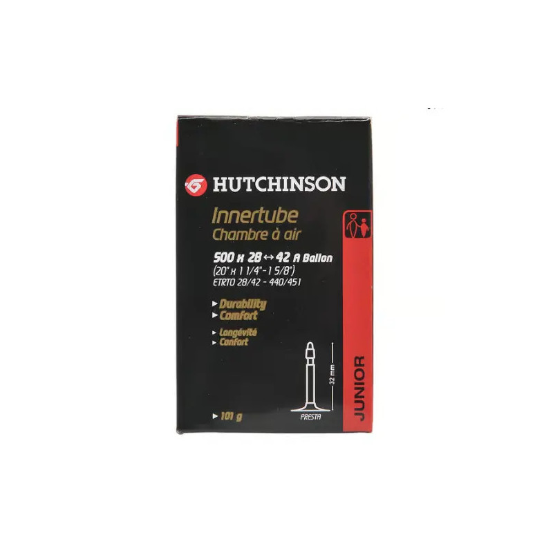 Hutchinson Chambre à Air Junior 500 x 28 - 42 à Ballon Presta 32mm