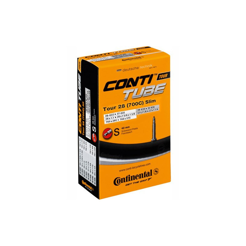 Continental Cámara de aire Tour 28" x 28C - 37C Presta 42mm